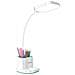 Lampada Da Scrivania A Led Flessibile Con Portapenne Funzione Powerbank, Bianco - Foto miniatura 1