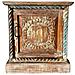 Tavolo In Legno Finitura Artigianale Marrone 49x30x54h Cm - Foto miniatura 3