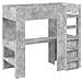 Struttura letto a castello con scrivania Grigio cemento - Foto miniatura 4