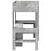 Struttura letto a castello con scrivania Grigio cemento - Foto miniatura 6