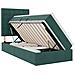 Letto con contenitore e materasso Verde Scuro 100 x 200 cm - Foto miniatura 1