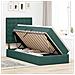 Letto con contenitore e materasso Verde Scuro 100 x 200 cm - Foto miniatura 4