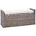 Panchina con contenitore Grigio 110 x 40 x 50 cm Rattan - Foto miniatura 1