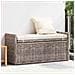 Panchina con contenitore Grigio 110 x 40 x 50 cm Rattan - Foto miniatura 2