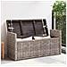 Panchina con contenitore Grigio 110 x 40 x 50 cm Rattan - Foto miniatura 3