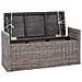 Panchina con contenitore Grigio 110 x 40 x 50 cm Rattan - Foto miniatura 4