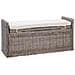 Panchina con contenitore Grigio 110 x 40 x 50 cm Rattan - Foto miniatura 7
