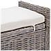Panchina con contenitore Grigio 110 x 40 x 50 cm Rattan - Foto miniatura 9