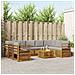 Set divani con cuscino 10 pcs Grigio Naturale e Chiaro - Foto miniatura 2