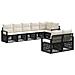 Set Divano da Giardino 8 pcs Nero polyrattan - Foto miniatura 1