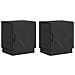 Comodino 2 pcs Nero 43 x 34,5 x 47 cm Legno ingegnerizzato - Foto miniatura 1