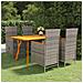 Set Mobili da Pranzo per Giardino 5 pz Grigio - Foto miniatura 2