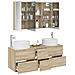Set di mobili per il bagno 4 pcs Rovere Sonoma - Foto miniatura 3