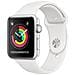 Watch Series 3 38 mm Impermeabile 5 ATM con GPS in Alluminio Colore Argento con Cinturino Sport Bianco - Foto miniatura 1