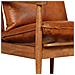 Poltrona In Vera Pelle Con Legno Di Acacia Marrone - Foto miniatura 10