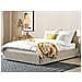 Letto In Tessuto Beige Con Contenitore 160 X 200 Cm Dinan - Foto miniatura 20