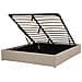 Letto In Tessuto Beige Con Contenitore 160 X 200 Cm Dinan - Foto miniatura 10