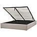 Letto In Tessuto Beige Con Contenitore 160 X 200 Cm Dinan - Foto miniatura 23