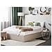 Letto In Tessuto Beige Con Contenitore 160 X 200 Cm Dinan - Foto miniatura 17