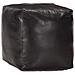 Pouf Nero 40x40x40 Cm In Vera Pelle Di Capra - Foto miniatura 1