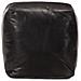 Pouf Nero 40x40x40 Cm In Vera Pelle Di Capra - Foto miniatura 2