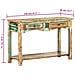Tavolo Consolle 120x40x75 Cm In Legno Massello Di Recupero - Foto miniatura 9