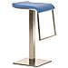 Sgabello Bar Lameng In Similpelle E Accio Inox I Sgabello Bancone Design Con Poggiapiedi, H Seduta 78 CM I Sgabello Cucina Imbottito Blu - Foto miniatura 1