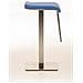 Sgabello Bar Lameng In Similpelle E Accio Inox I Sgabello Bancone Design Con Poggiapiedi, H Seduta 78 CM I Sgabello Cucina Imbottito Blu - Foto miniatura 3