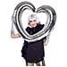 Folat Bv - Palloncino Alluminio Cornice A Forma Di Cuore Argento - Foto miniatura 1