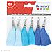 Camaieu Set Di 6 pompon Tassels, Tessile, Blu, 12,5 x 1 x 12,5 cm - Foto miniatura 2