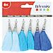 Camaieu Set Di 6 pompon Tassels, Tessile, Blu, 12,5 x 1 x 12,5 cm - Foto miniatura 1