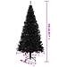 Albero di Natale Artificiale Sottile con Base Nero 210 cm PVC - Foto miniatura 5