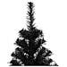Albero di Natale Artificiale Sottile con Base Nero 210 cm PVC - Foto miniatura 6