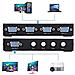 Vga 15hdf 4 Porte 4 In 1 Out Selettore Dello Scambista Dellinterruttore Di Sicurezza (1 Host 4 Visualizza 4 Host 1 Display) A Quattro Vie Vga Video Switch Interruttore Per Pc Laptop Desktop Monitor Proiettore Con Con Cablaggio Tv - Foto miniatura 1