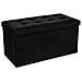 Pouf Doppio Pieghevole Lysandre In Velluto - Nero - L 75,7 X P 37,5 X H 38 Cm - Foto miniatura 1