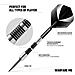 D0666 Warfare Premium Tungsteno Freccette Set Con Punte Dacciaio E Multi Anello Botti Compreso 6 Voli 6 Steli Checkout Card E Custodia Bagagli 24g 26g 28g 30g Nero - Foto miniatura 3