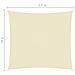 Parasole a Vela Oxford Rettangolare 2x3,5 m Crema - Foto miniatura 6