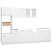 Set Armadi da Cucina 7 pz Bianco in Truciolato - Foto miniatura 8