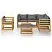 Set Divani da Giardino 8 pz con Cuscini in Massello di Acacia - Foto miniatura 2