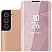 Custodia Compatibile Con Samsung Galaxy S22 In Kunzit Rosa - Clear View Specchio Coperchio Protettivo Con Funzione Di Supporto Protezione A 360 Gradi - Foto miniatura 1