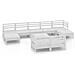 Set Divani Da Giardino 10 Pz Bianco In Massello Di Pino Bianco - Foto miniatura 2