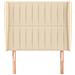 Testiera Ad Orecchio Crema 83x23x118/128 Cm In Tessuto - Foto miniatura 3