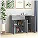 Credenza Grigio Sonoma 88x30x70 Cm In Legno Ingegnerizzato - Foto miniatura 3