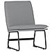 Sedia Lounge Grigio Chiaro 52x75x76 Cm In Tessuto - Foto miniatura 2