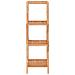 Scaffale Da Bagno 35,5x35,5x112,5 Cm In Legno Massello Di Noce - Foto miniatura 3