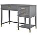 Westerleigh Scrivania Per Computer Con Alzata In Mdf Grigio Grafite - Foto miniatura 1