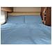 Lenzuolo Sopra Cordonetto Camper Roulotte 100% Cotone Personalizzabile Tinta Unita Singolo Azzurro - Foto miniatura 1