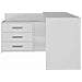 Dany Biel Kpl Scrivania Dany Biel Kpl Bianco Argentato 50 X 120 X 76 Cm - Foto miniatura 4
