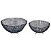 Set Di 2 Vassoi Decorativi Alluminio Nero Krukut - Foto miniatura 3