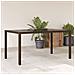 Tavolo Giardino Piano In Vetro Marrone 150x90x75 Cm Polyrattan - Foto miniatura 1